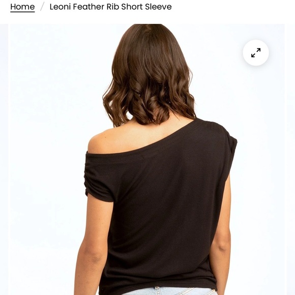 Threads 4 Thought Black Off-Shoulder Tee - Picture 3 of 8